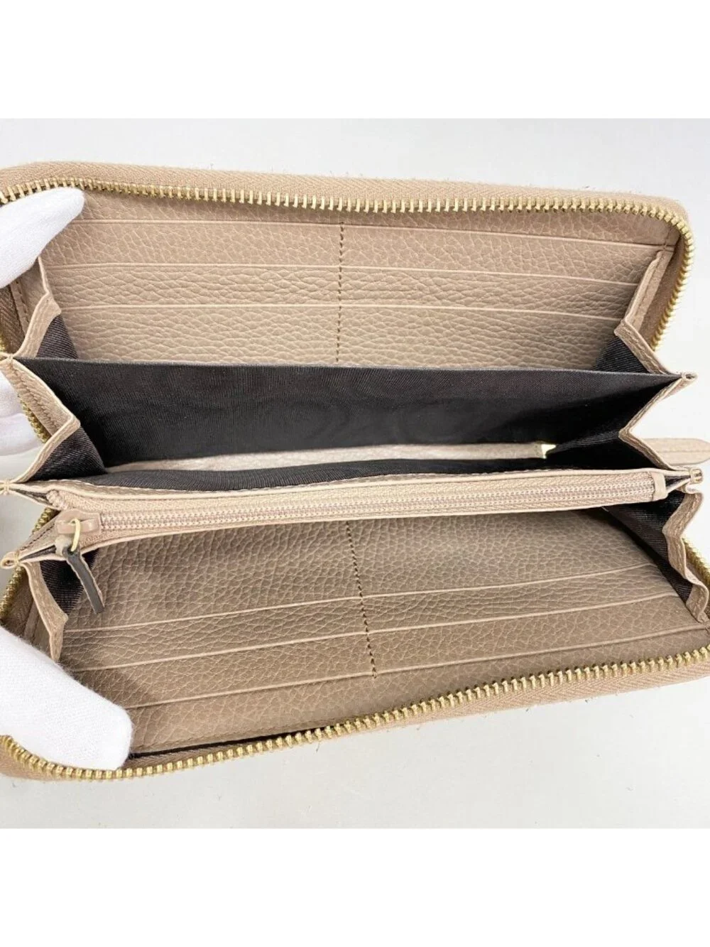 ★SOLD★ Gucci Wallet GG Marmont Leather Pink Brown Gold - Picture 3 of 8